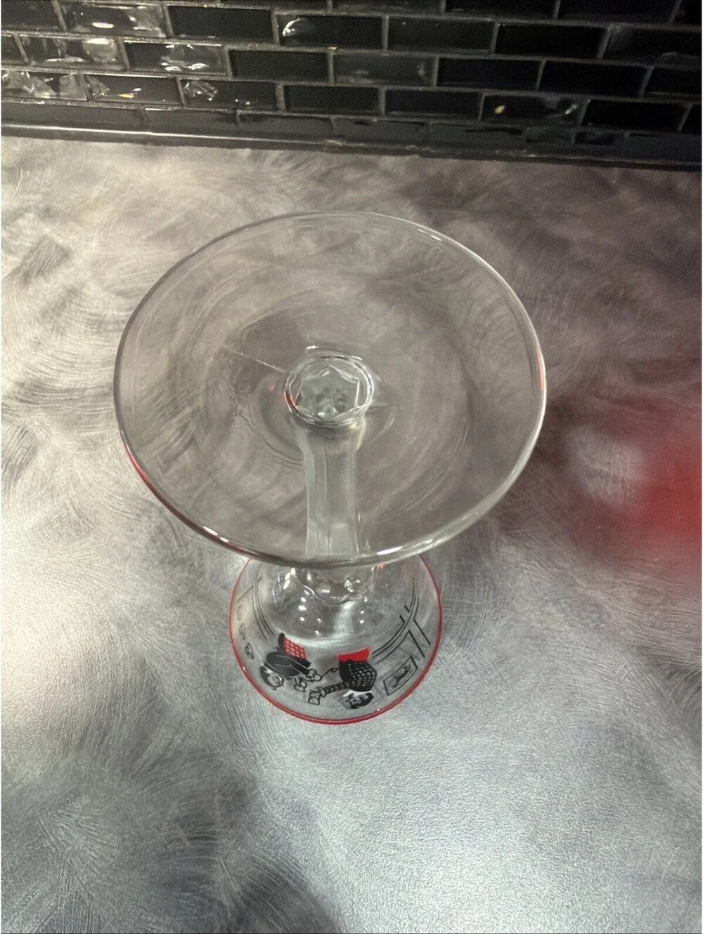 Vintage 1940s Libbey Pickwick Merrymaker Cordial Cocktail Martini Glass